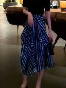 MANMI | Stylish Belted High Waist Slimming Midi Skirt