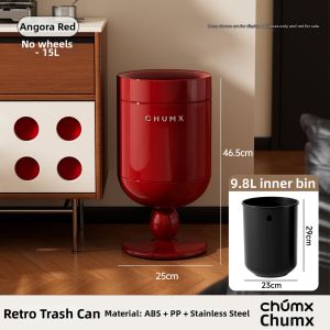 CHUMX | No Lid Home Use Aesthetic Retro Waste Bin