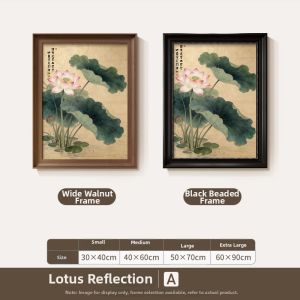 YUANLAISHIWOJIA | Zen Lotus Flower New Chinese Style Wall Hanging Decorative Painting