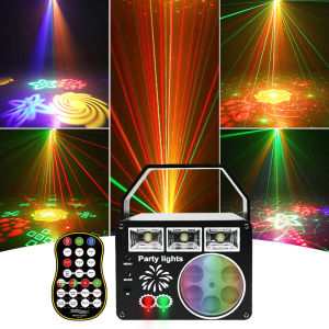 HCWE LED Honeycomb Pattern Home Party Light USB Portable Projector Laser Music Suitability Festival Dj Disco Ball Outdoor Lights