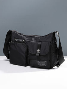 Volunteer | utility bag Large Capacity Canvas Crossbody Bag For Men Oxford Cloth Single Shoulder Outdoor Commuting Bag With Multiple Pockets