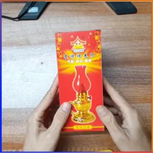 Đèn thờ cúng kiểu đèn dầu để bàn thờ tổ tiên phật thổ địa thần tài đèn hoa sen cao - đèn hoa sen thờ cúng đèn thờ sài pin đèn thờ vĩnh cữu