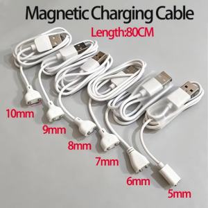 JCD | Cáp Sạc Từ Tính 80cm 1.2A Bộ Sạc Nguồn USB Đồng Hồ Thông Minh Dây Dữ Liệu Có Khoảng Cách Giữa 2 Chân 5-10mm Hút Nam Châm Cho Android