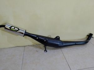 Knalpot racing fiz r standar racing hitam dop AJD exhaust