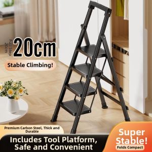 Multi-functional Folding Extendable Stepladder Thickened Support