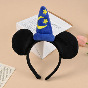 2026 Mickey Mouse Plush Magic House Disney Headwear Cosplay Decoration Christmas Party Cloth Hair Band Adult Kids Halloween Part