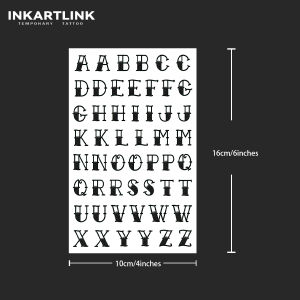 English alphabet Temporary TattooLasts To 15 Days New Technology Magic Waterproof Semi Permanent Sticker.