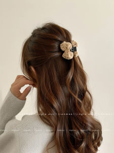 Fluffy Butterfly Knot Small Hair Clip Womens New 2025 Luxury Feel Half up Hair Clip Side Bangs Hair Clip Hair Accessories