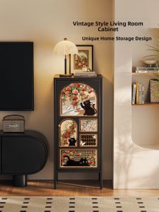 MR ART | Living and Bedroom Narrow Steel Storage Cabinet