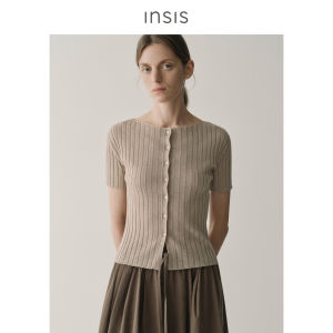 INSIS FEMME | Elegant Simple Ribbed One-Shoulder Knitted Cardigan