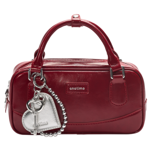 Retro Spliced Boston Bag Elegant Cool Sweet High-End Stitched Handbag Crossbody Bag Christmas Gift for Ladies Casual Use