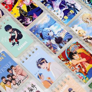 Mini Portable Pocket-sized Cute Cartoon Anime Spiral Notebook Small Line Circle Notebook Student Memo Notebook Creative Trendy