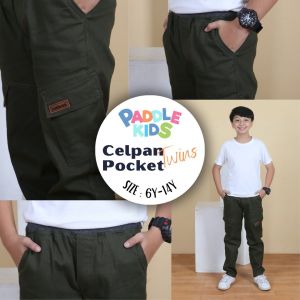 Celana Panjang Anak Laki Laki Remaja Tanggung Paddlekids Celpan Pocket Twins Celana Cargo Panjang