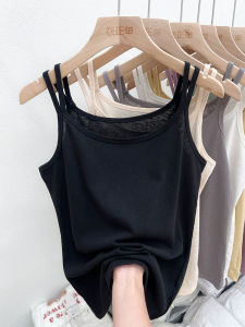 Summer Loose Cotton Linen Womens Camisole Tank Top Ice Silk Base Layer Shirt Big Size Cover Belly New Arrival 2025