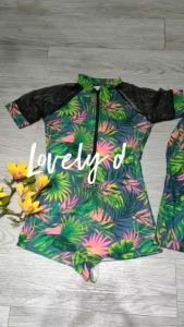 Bikini đồ bơi nữ đi biển 1 mảnh áo nữ liền thân đùi tay phối lưới kèm mút mỏng freesize chất liệu thun lạnh BINSPORTS BHV216