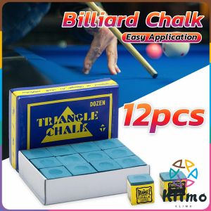KLIMO Billiard Chalk Original Snooker Billiard Chalks Blue Pool Cue Chalk 12Pcs/set