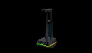 ONIKUMA ST2 RGB Gaming Headphone Stand Charging Headset Holder with 3.5mm 3 USB Ports Audio Port RGB Breathing Light Earphone Rack Computer Headset Desktop Display Holder