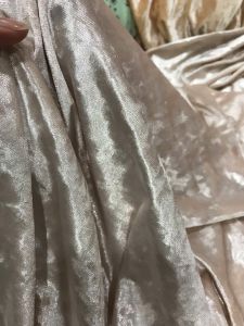 vải nhung tuyết hoa hàn màu hồng phấn co dãn 4 chiều _( khổ 1m6) dày mềm may đầm váy áo dài  vv