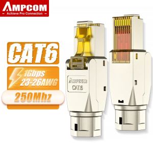 AMPCOM RJ45 Connector STP Toolless Tool-free Reusable Termination Plugs Shielded Ethernet Field Modular PLug CAT8/7A/7/6A/6