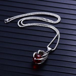 Stainless Steel Mens Domineering Dragon Claw Pendant Fashion Jewelry Titanium Steel Mens Necklace