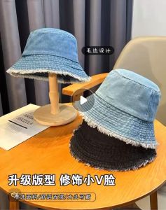 หมวกบักเก็ต 35 ลาย หมวกยีนกันแดด หมวกแฟชั่นวินเทจ พกพากลางแจ้ง ผ้าที่น่ารัก