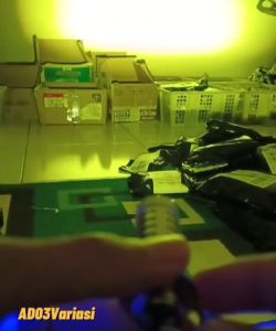 LAMPU LED UTAMA MOTOR H6 LASER 2 WARNA JAUH KUNING DEKAT PUTIH PLUS LAMPU SENJA BIRU -KPL-