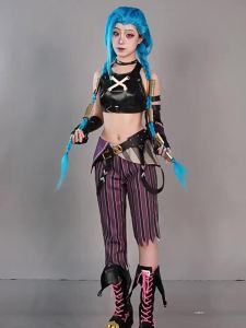 Game League of Legends Cosplay LOL Jinx Cosplay Costume Anime LOL Arcane Young Ver Jinx Role Play Halloween Uniform