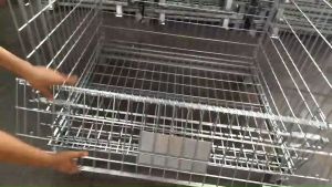 รั้บน้ำหนัก500-800kg ตะแกรงเหล็กพับได้ มีล้อ รถเข็นมีตะแกรง ตะแกรงเหล็กใส่ของพับได้ วางซ้อนกันได้4ชั้น โฟล์คลิฟช้อนตักได้ เก็บของและรับน้ำหนักได้เยอะ