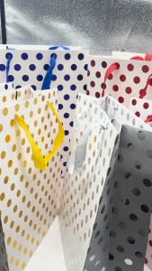 1pc Polka Dots Paper Bag Gift Packaging Sweet Treats Celebration Bags Giveaways