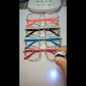 Kacamata Anak Antiradiasi Blueray Anti Debu Bentuk Hexagonal Motif Bunga Warna Jelly Multiwarna - Optik Kacamata Anak Antiradiasi Murah