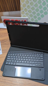 Leather Case Flip Cover Sarung Pen Slot Bahan Silikon Bisa Dipasang Keyboard Samsung Tablet S10 Ultra