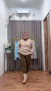 Celana Wanita Linen Jumbo // Celana Kulot linen muat bb 80kg
