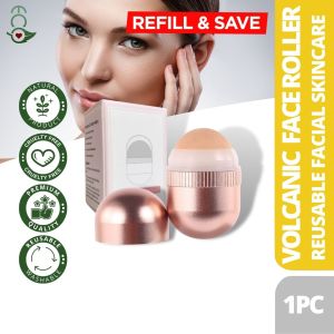 Eco Oil-Absorbing Volcanic Face Roller Reusable Facial Skincare Tool for At-Home or On-the-Go