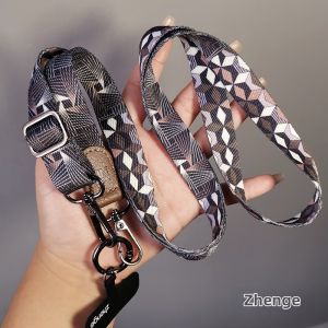 ZHENGEGE | Crossbody Adjustable High-end Print Wide Fabric Phone Strap