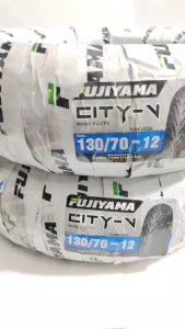 ยางนอกฟูจิ ซิตี้ วี FUJIYAMA CITY V ยางนอกฟูจิ ซิตี้ วี ยางนอกมอเตอร์ไซค์ขอบ 12 Tubeless(ไม่ต้องใช้ยางใน) 120/70-12  130/70-12