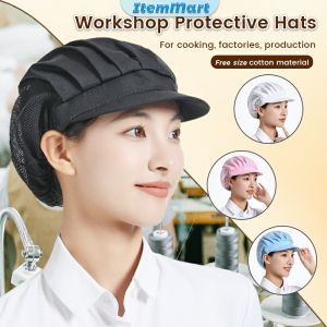 ItemMart Work Hair Net Hat Dust-Proof Breathable Caps Kitchen Workshop Protective Hats