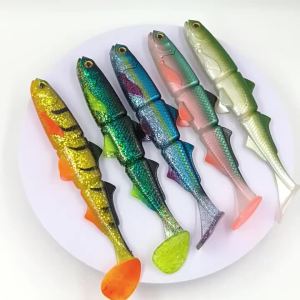 1PC 3 Khớp Nối Đuôi Chữ T Mềm Mại 22Cm Chậm Chìm Swimbait Mái Chèo Đuôi Cho Nước Ngọt Pike Câu Cá Mô Phỏng Cao Dài Ném Mồi