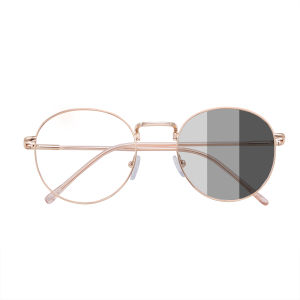 OQ BOGA Kính Râm 6 Kiểu Phi Giới Tính Gọng Tròn Kim Loại Chống Tia UV Đổi Màu Kính Mắt Máy Tính Chống Bức Xạ Toàn Viền Chống Ánh Sáng Xanh Cho Nam Nữ