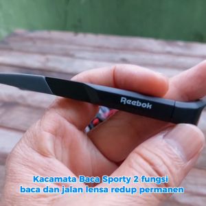 Kacamata baca pria double focus lensa warna model sporty atas normal bawah plus