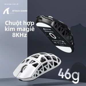 Chuột Chơi Game Siêu Nhẹ Attack Shark R3 Cảm Biến PAW3395 8K Hz Độ Phân Giải 26000 DPI Thiết Kế Công Thái Học Cấu Trúc Tổ Ong Hợp Kim Magie