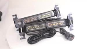 KEVANLY | 12V-24V 1Pair LED Windshield Indicator Signal Light Bar Strobe Warning Suction Cup Lamp For Trailers/Trucks/Suvs/UTV Accessories