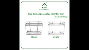 Kệ gia vị 2 tầng treo tường PHÁT ĐẠT Inox 304 kệ để đồ nhà tắm giá để xà bông phòng tắm (SP060.061)