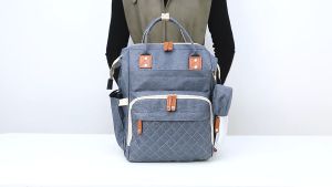 Large Capacity Diaper Bag Multifunction Mommy Backpack with USB Charging port Storage Travel bag with Stroller Strap. . HEYBABE.