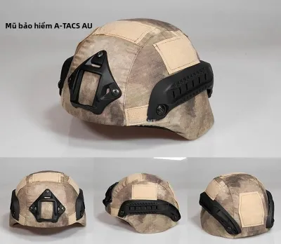 Chiến Thuật Ngụy Trang Mũ Bảo Hiểm Dành Cho Airsoft MICH2000 Thể Thao Ngoài Trời Gear Bao Phủ Toàn Bộ Vải Tổng Hợp Phụ Kiện Dành Cho Nam 58-60Cm Kích Thước Đầu