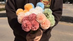 Bó 6 Hoa Bồ Công Anh Lụa Cao Cấp Nhã Nhặn Cắm Trang Trí Nhà Cửa Sang Trọng Hoa Cúc Ping Pong