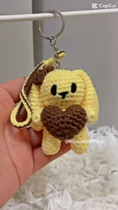 Crochet Bunny Keychain Valentines Gift / Birthday Gift / Anniversary Gift / Holiday Gift
