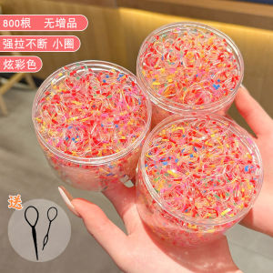 Colorful Disposable Elastic Hair Ties for Girls Non-Damaging Hair Bands High Elasticity Headwear Childrens Fashion Accessories