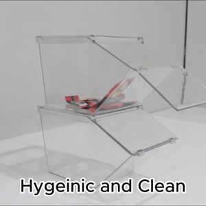 8PC Clear Organizer Box Plastic Fliptop Lid Desktop Bin Stackable Organizer Coffee Candy Packet Holder Container Box Food Storage Box MH Kitchen Utensils Sari Sari Store Needs