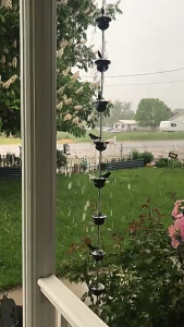 วินเทจโลหะนกลมระฆังเหล็กศิลปะตกแต่งสวนกลางแจ้งลานจี้หัตถกรรมโซ่ฝน