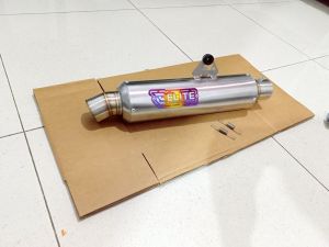silincer knalpot silinser knalpot selenser knalpot selencer knalpot slenser slencer knalpot bulat jenong panjang 30 cm untuk cb klasik Tiger Megapro c70 astrea dll merk ORIGINAL ELITE RACING EXHAUST